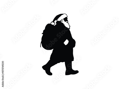 Santa Claus Backpack Silhouette Collection - Festive and Fun Christmas Design