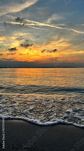 Sunrise French Riviera Cannes Wave