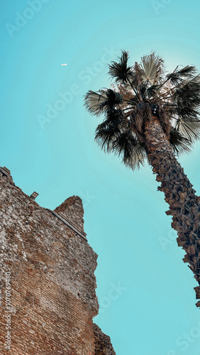 Palmier et ciel bleu
