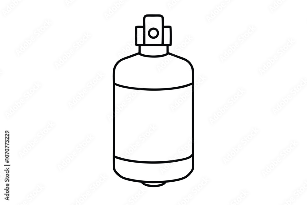 Gas cylinder line art vector illustration Gas cylinder line art vector illustration