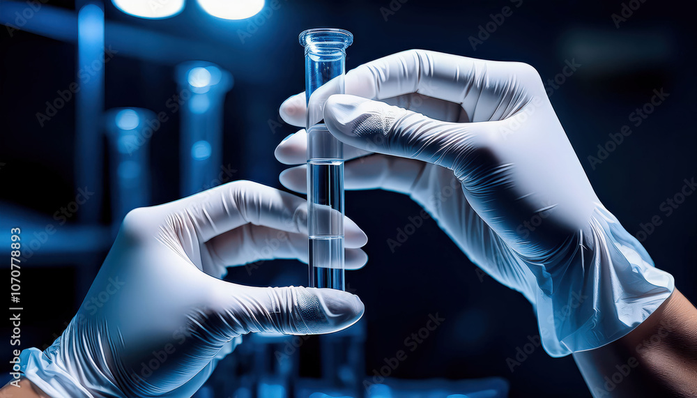 A close-up of protective gloves worn by hands holding a test tube, suggesting a scientific or laboratory setting, with a focus on precision and safety.
A close-up of protective gloves worn by hands holding a test tube, suggesting a scientific or laboratory setting, with a focus on precision and safety.