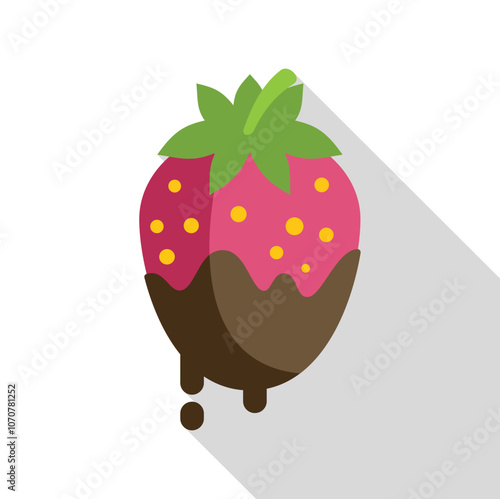 Delicious chocolate covered strawberry with dripping melted chocolate, perfect for valentine's day or any special occasion