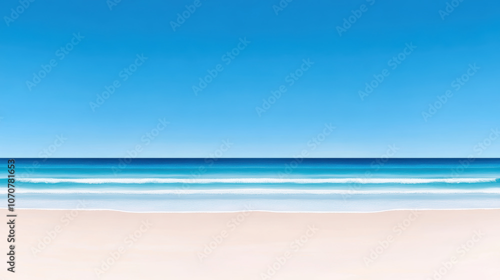 serene beach scene with gentle waves and smooth textures serene beach scene with gentle waves and smooth textures