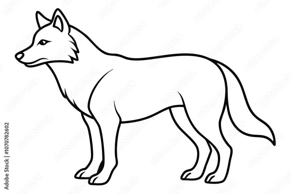 Wolf line art vector illustration Wolf line art vector illustration