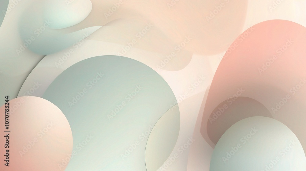 Soft Abstract Shapes in Pastel Colors