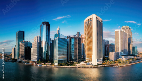 A city seen through VR glasses, rapidly changing and transforming before our eyes, creating an immersive, futuristic urban experience.