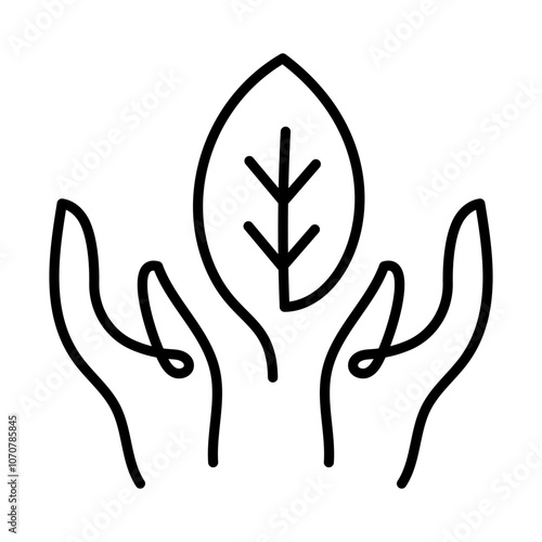 Bio Product Icon – Circular Leaves, Representing Biological, Organic, and Eco-Conscious Products