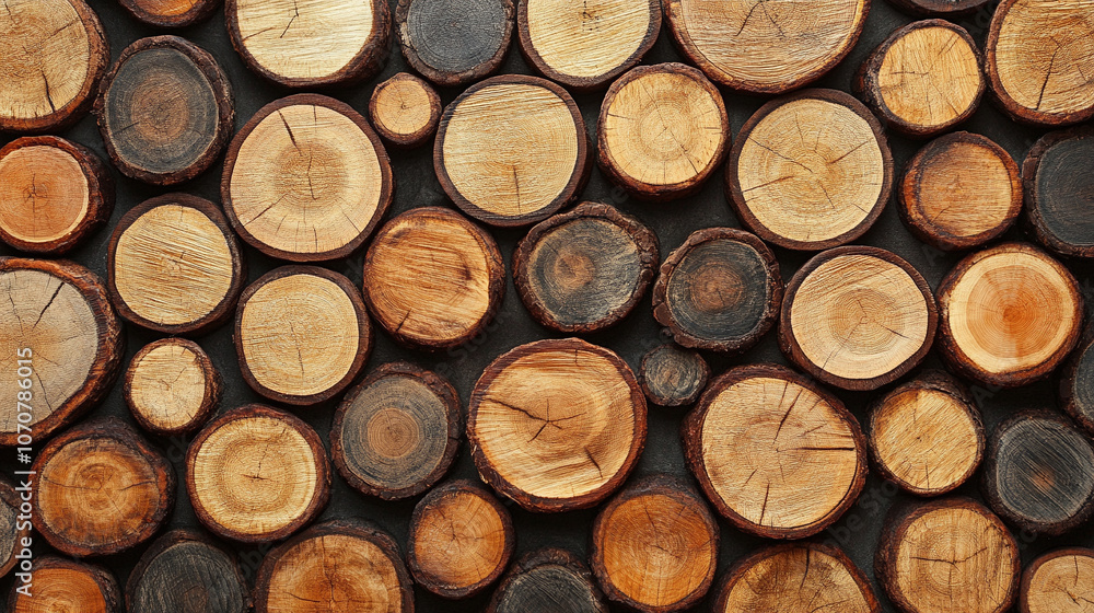 Close-up of a log wall, showcasing natural wood textures and intricate grain patterns. Symbolizes resilience, history, and nature's beauty, reflecting strength and simplicity in earthy tones Close-up of a log wall, showcasing natural wood textures and intricate grain patterns. Symbolizes resilience, history, and nature's beauty, reflecting strength and simplicity in earthy tones