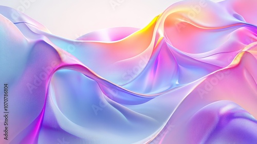 Wallpaper Mural Abstract neon rainbow waves with bright colors, futuristic light spectrum on a clean white backdrop. Torontodigital.ca