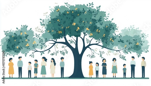 Create a visual representation of family support systems. Include extended family, friends, and community resources that contribute to a family's well-being, family support systems, extended family,  photo