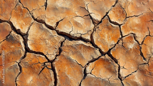 Cracked Earth: A Close-Up View of Drought