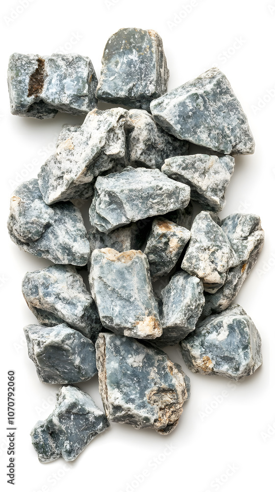 Multi-shaped rocks and stones is set isolated on a white background Multi-shaped rocks and stones is set isolated on a white background