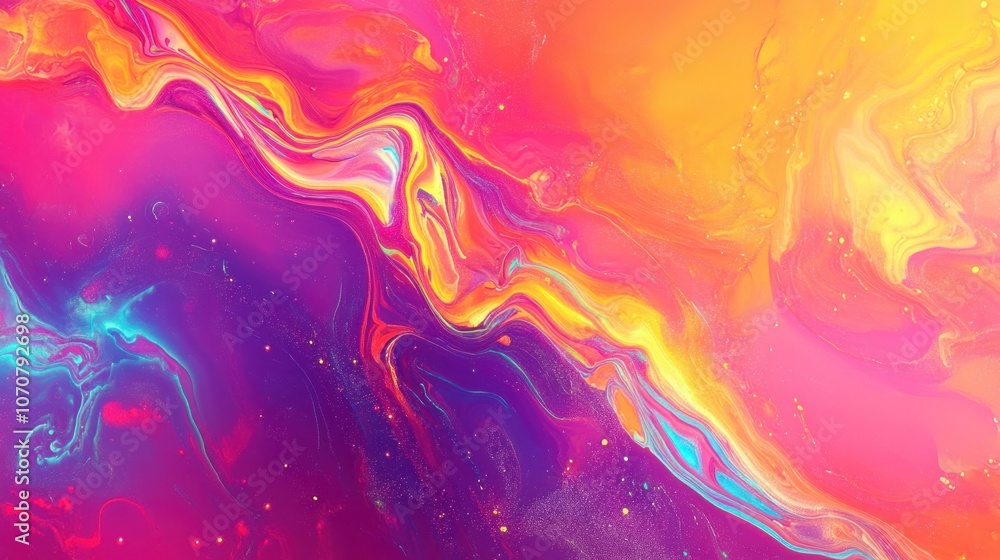 Bright neon rainbow swirls with flowing energy lines, contemporary abstract spectrum design on white. Bright neon rainbow swirls with flowing energy lines, contemporary abstract spectrum design on white.