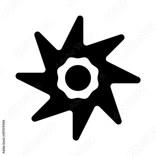 Summer Sun Solid Icon