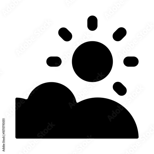 Summer Sun Solid Icon