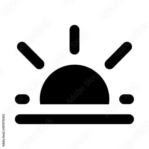 Sunset Solid Icon