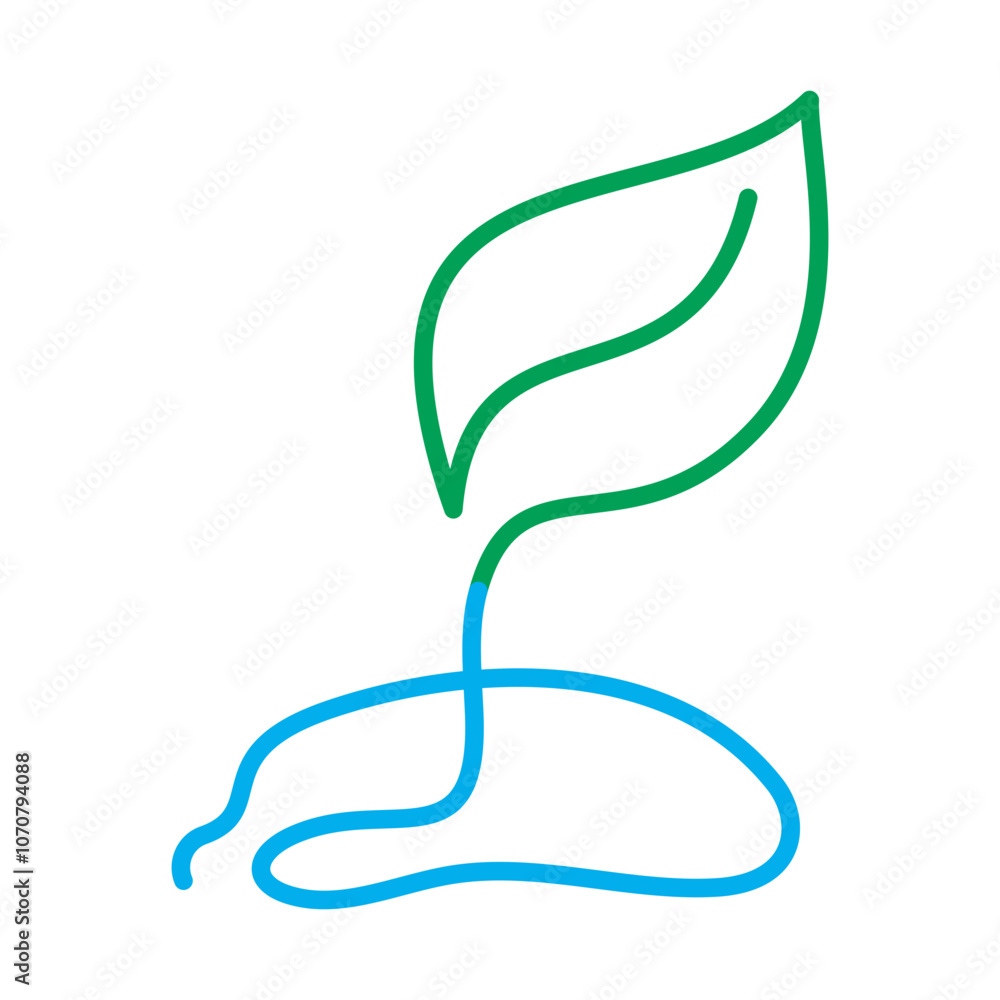 Natural Icon – Leaf with Stem, Representing Pure, Eco-Friendly, and Unprocessed Products Natural Icon – Leaf with Stem, Representing Pure, Eco-Friendly, and Unprocessed Products