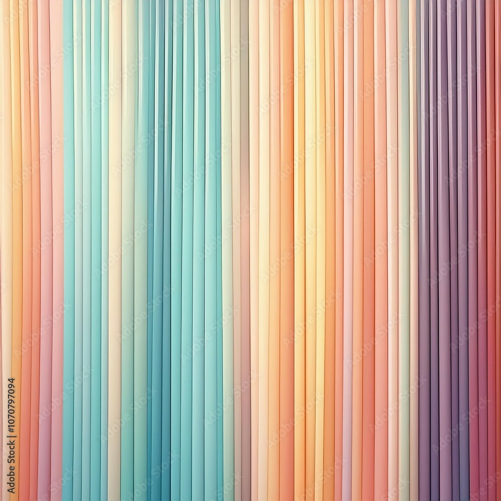 Obraz premium a minimalist design with thin vertical stripes in soft candy like colors