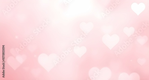 pink valentine day background with hearts
