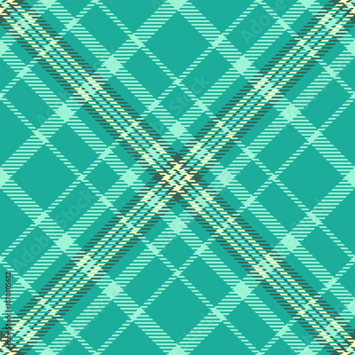 Diwali plaid pattern textile, hipster seamless check vector. Wedding fabric background tartan texture in teal and mint colors. photo