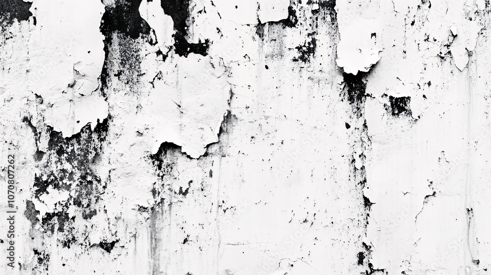 Fototapeta premium White Wall With Peeling Paint