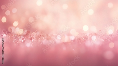 Soft Pink Bokeh Background with Glittery Effect