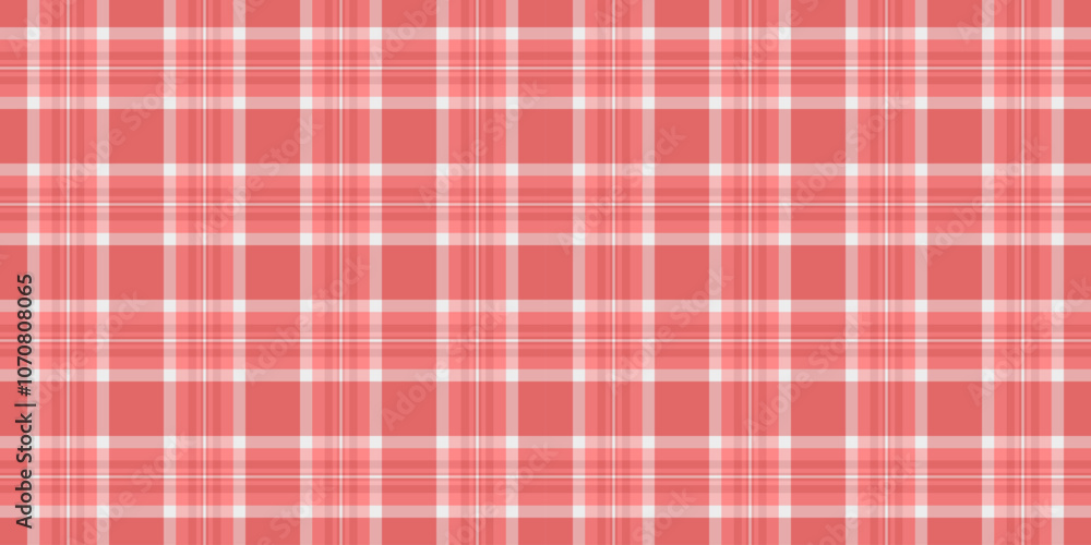 Naklejka premium Aesthetic background check texture, small pattern fabric vector. Luxurious textile seamless tartan plaid in red and light colors.