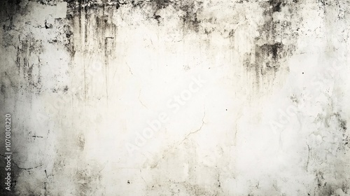 Grungy White Wall with Dark Stains