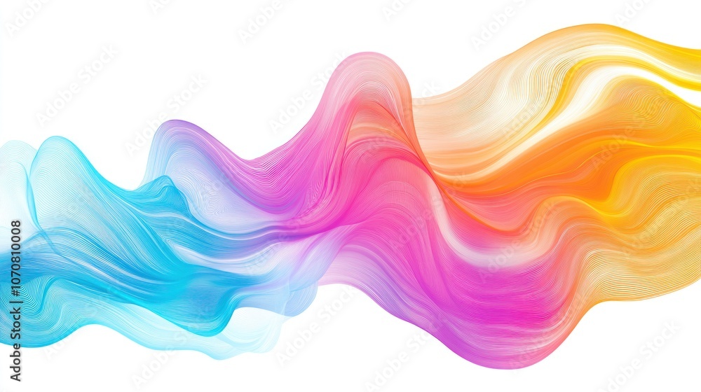 Neon energy swirls in rainbow spectrum, modern corporate background design on a white canvas. Neon energy swirls in rainbow spectrum, modern corporate background design on a white canvas.