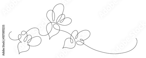 Radish. Continuous line drawing.