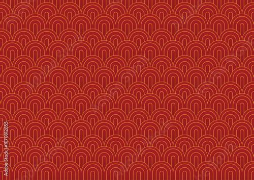 Chinese pattern wallpaper, oriental background for New Year. Vector illustration. New Year 2025.