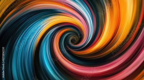 Vibrant swirls of color in abstract art