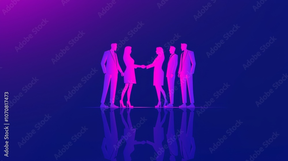 Business professionals engage in meaningful networking to foster collaborative partnerships Business professionals engage in meaningful networking to foster collaborative partnerships