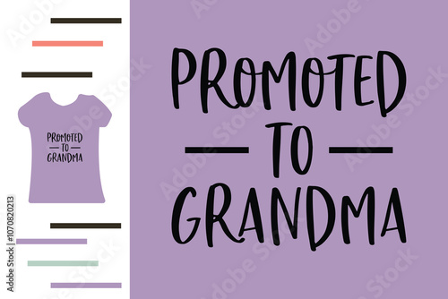 promoted to grandma t shirt design 