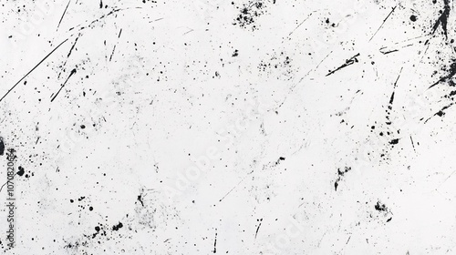 Abstract Black and White Texture with Splattered Paint