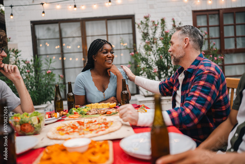 Celebrate Summer with Friends and Family, Joyful Outdoor Party Where Everyone Comes Together to Enjoy Food, Drinks, and Laughter, Creating Happy Memories While Smiling and Embracing the Spirit