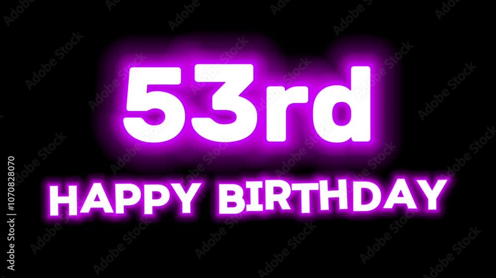 Happy Birthday Text Animation on Black Background Happy Birthday Text Animation on Black Background