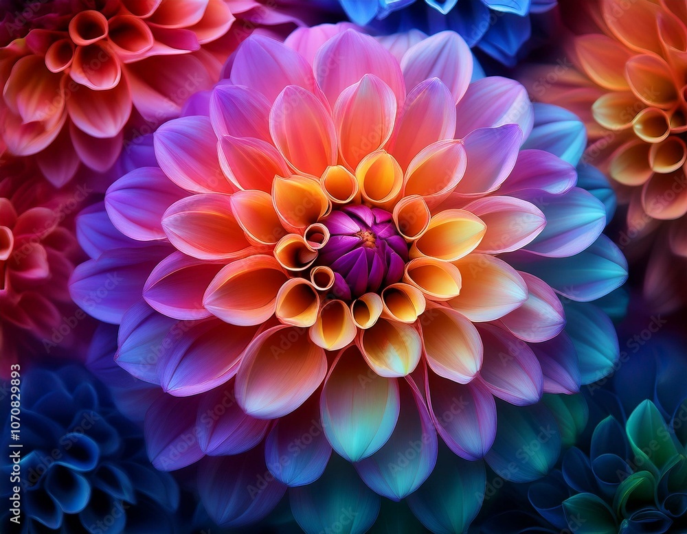 Obraz premium Colorful dahlia flower