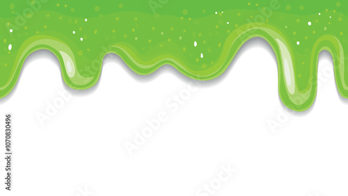 Green jam. Drops of green drops. slime or jam on a white background.