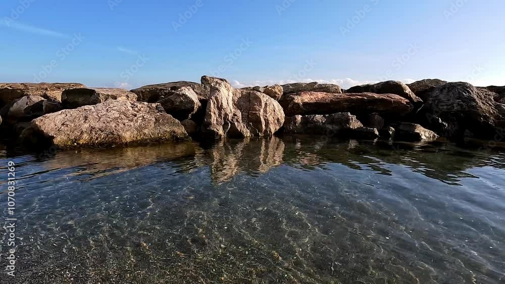 the Ligurian sea behind the rocks the Ligurian sea behind the rocks