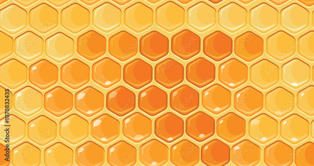 Honeycomb honey. Yellow Seamless pattern with honeycombs with honey. Honeycomb honey. Yellow Seamless pattern with honeycombs with honey.