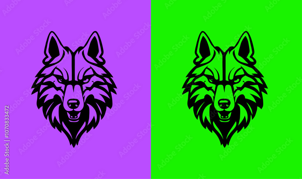 Fototapeta premium Wolf Head Logo Design