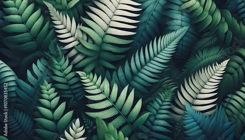 fern leaf background,generative ai