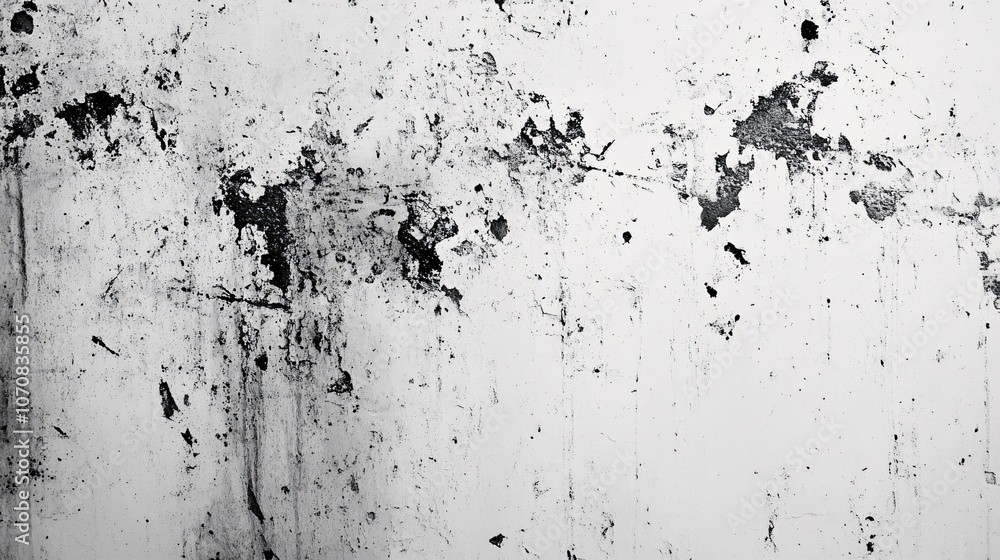 Fototapeta premium Grunge Texture: Peeling White Paint on Concrete
