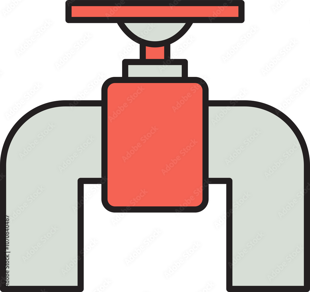 Obraz premium Valve and Pipeline Icon