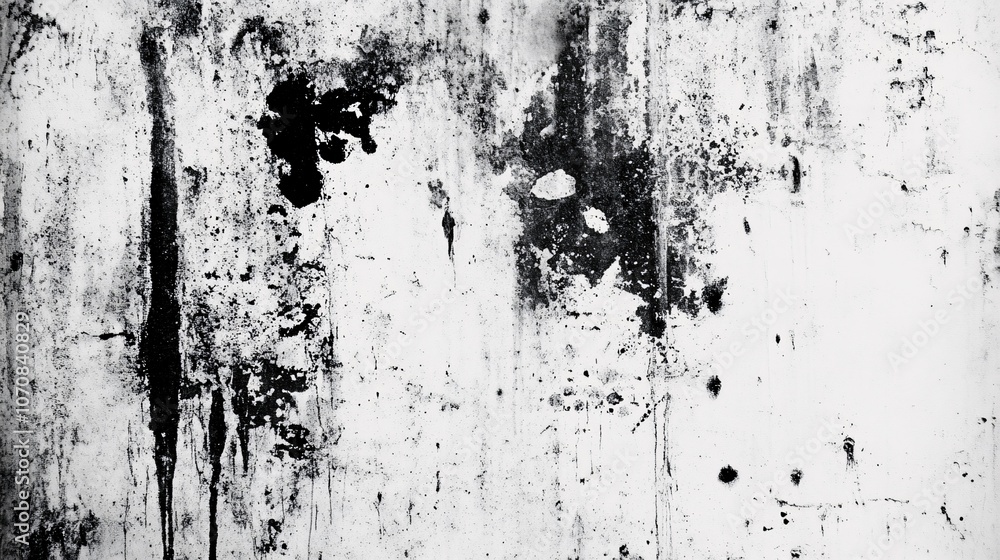 Black Ink Stains on White Canvas Black Ink Stains on White Canvas