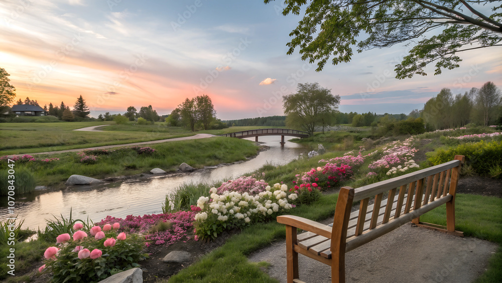 flowers on the river bank - Beautiful romantic postcard - template flowers on the river bank - Beautiful romantic postcard - template