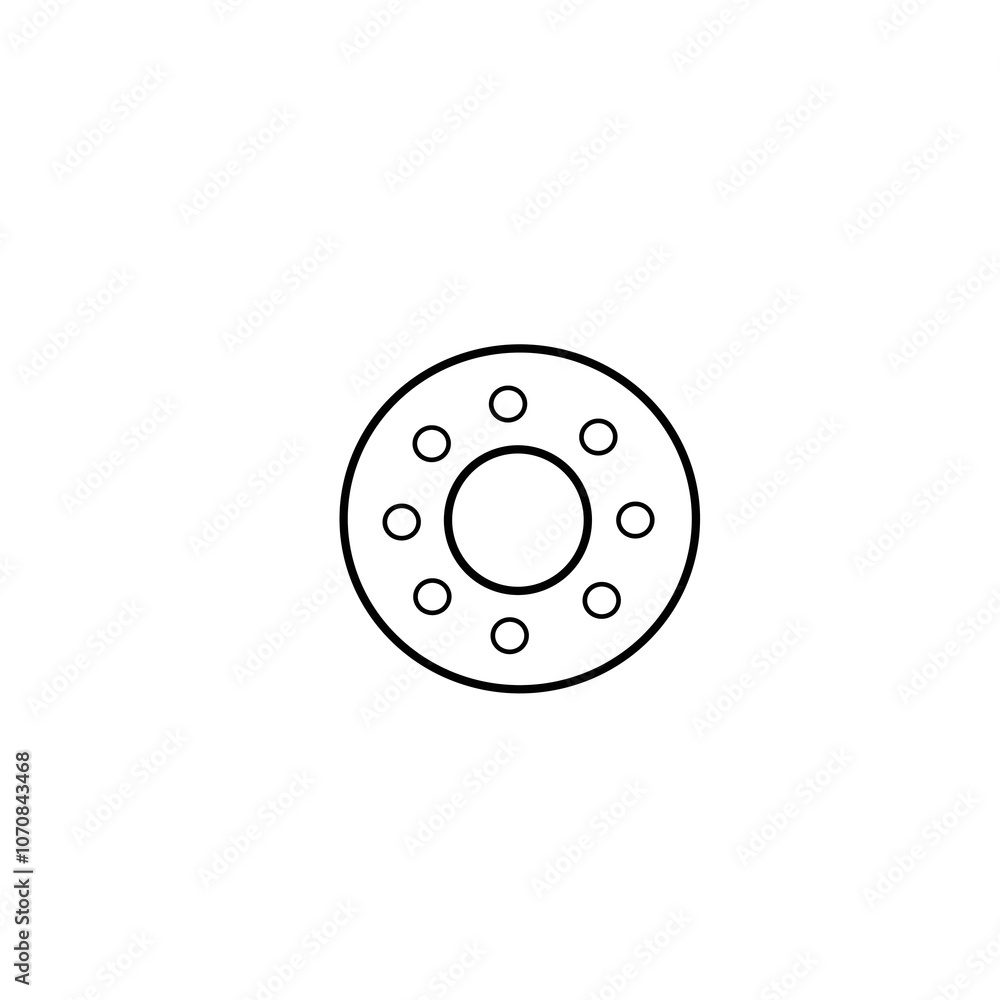 Illustration of a black sewing machine bobbin icon Illustration of a black sewing machine bobbin icon