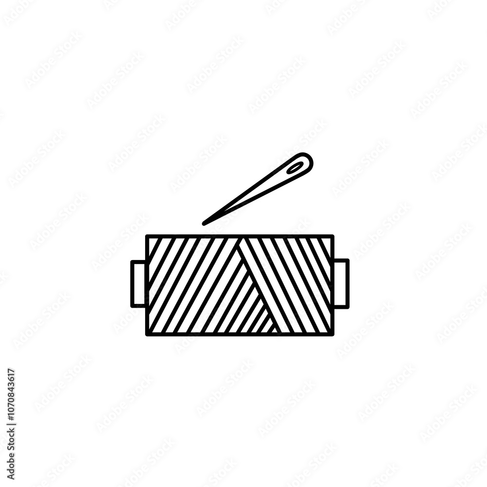 Illustration of thread and needle Illustration of thread and needle
