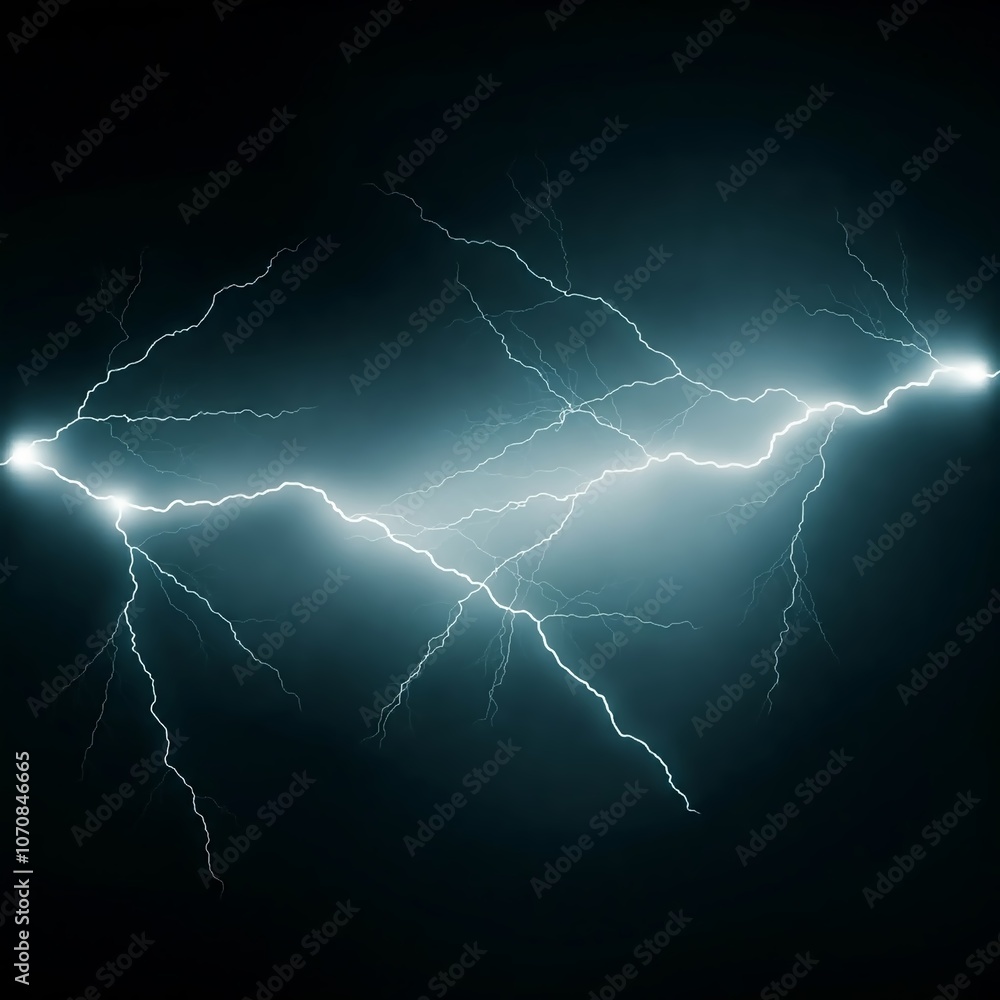 A powerful image of bright lightning, breaking through a dark turbulent sky. Electric lightning bolts with a dark background of dynamic natural energy concept A powerful image of bright lightning, breaking through a dark turbulent sky. Electric lightning bolts with a dark background of dynamic natural energy concept